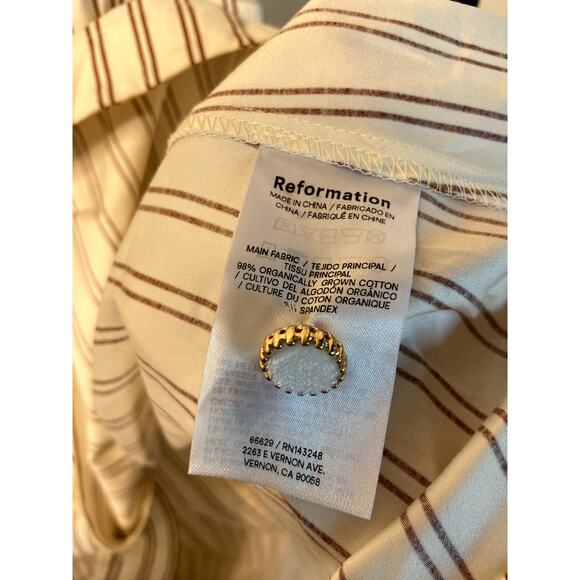 Reformation Halia Midi Dress in August Stripe size 4 - Picture 5 of 8